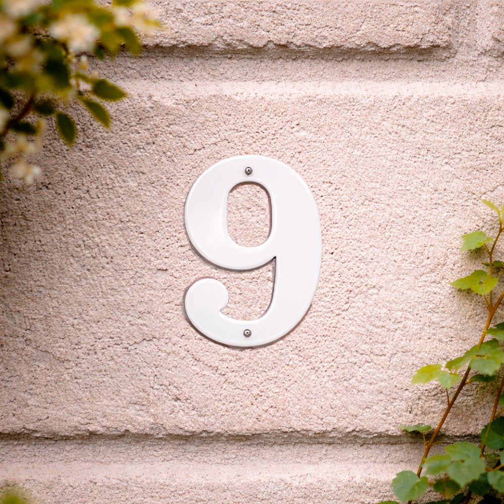 House number 0-9 140 mm.