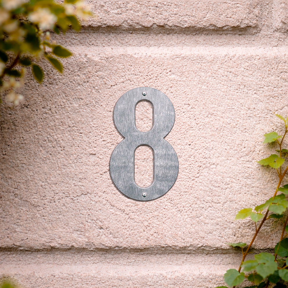 House number 0-9 140 mm.