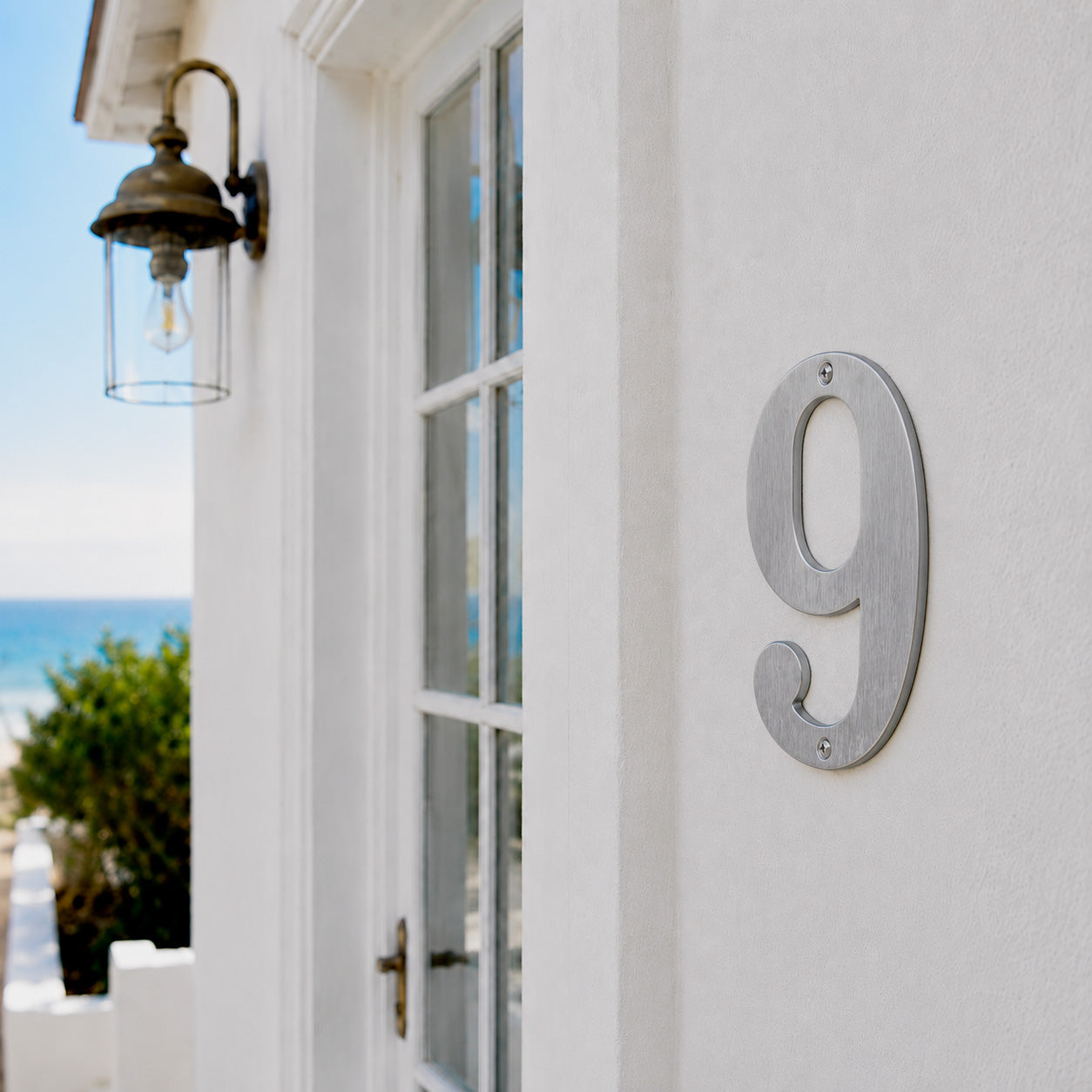 House number 0-9 140 mm.