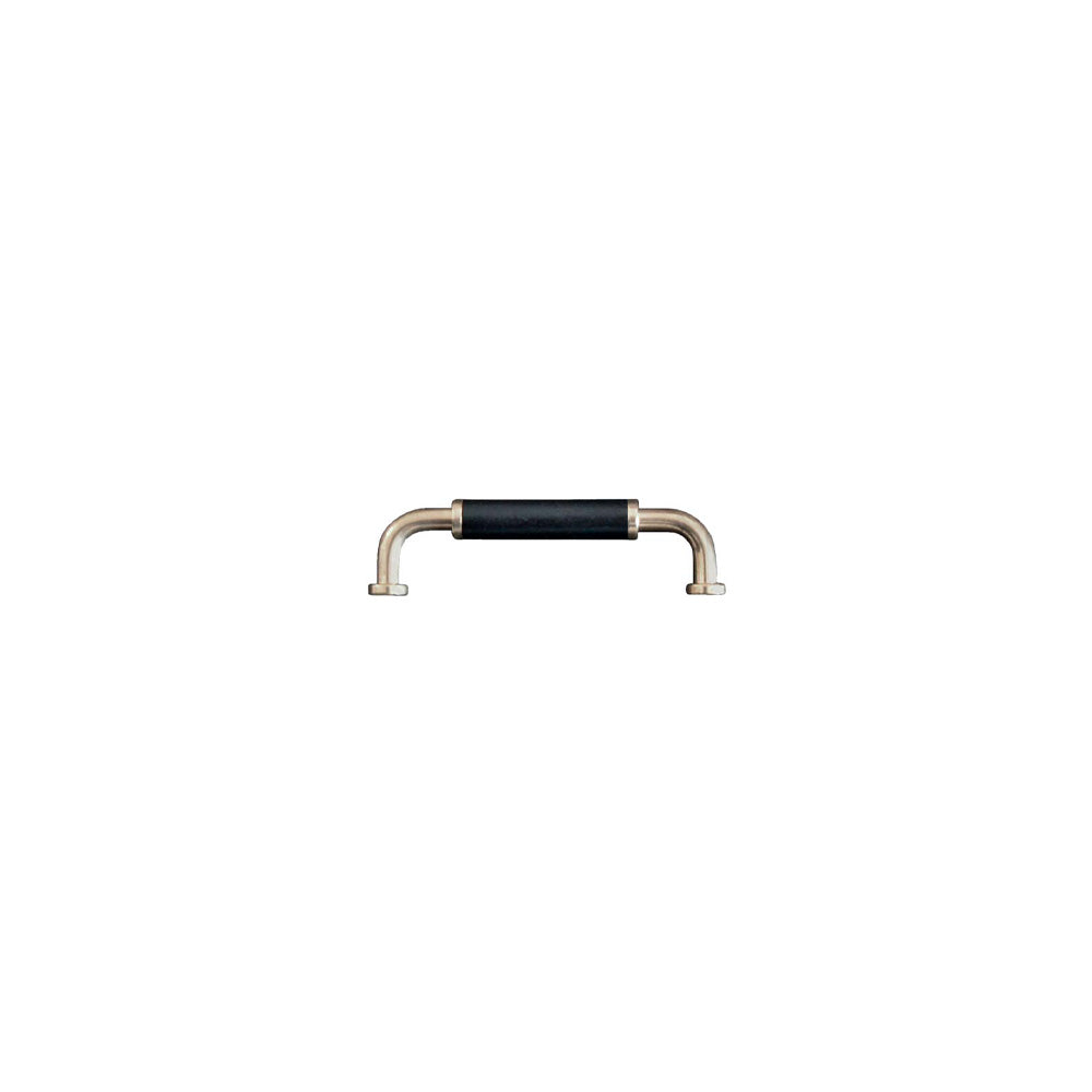 Sigtuna hanger handle - Polished nickel, black wood