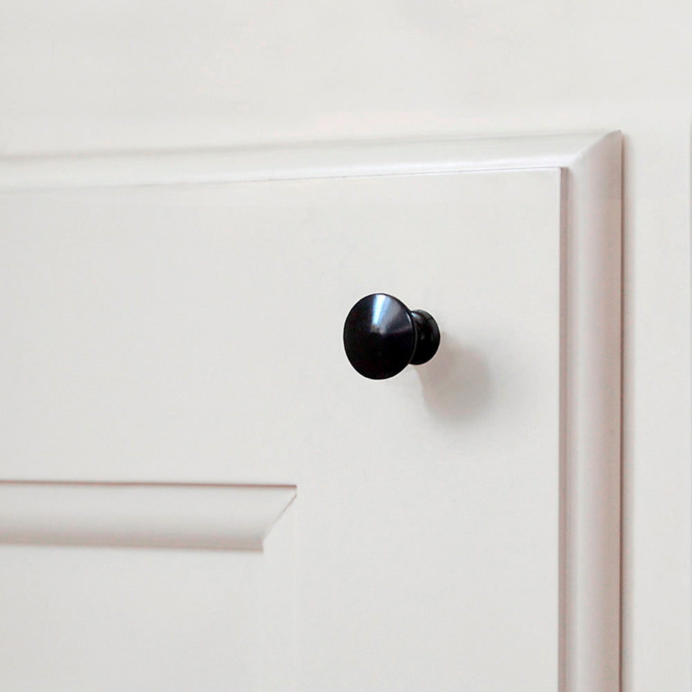 Udine knob - Black bakelite