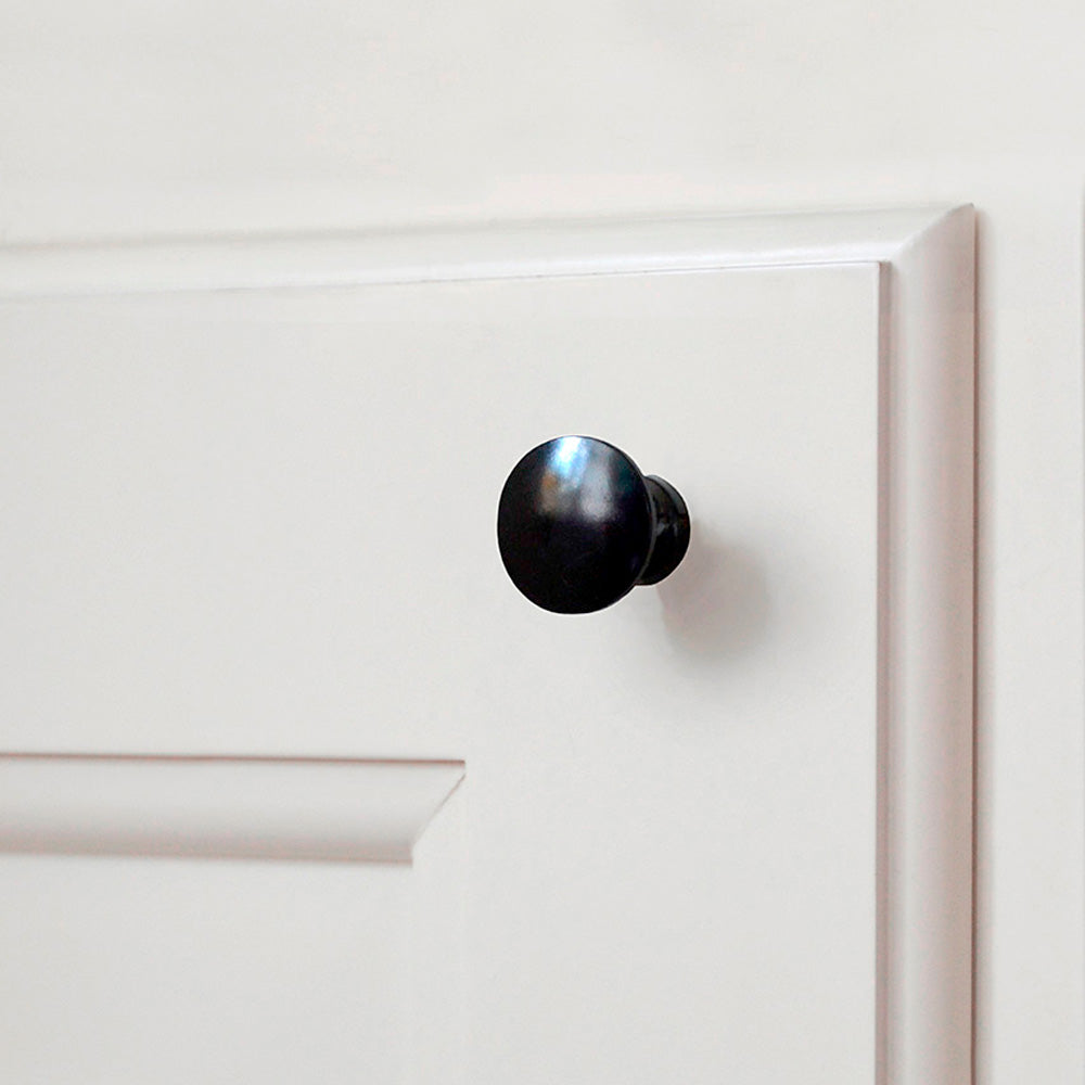 Udine knob - Black bakelite