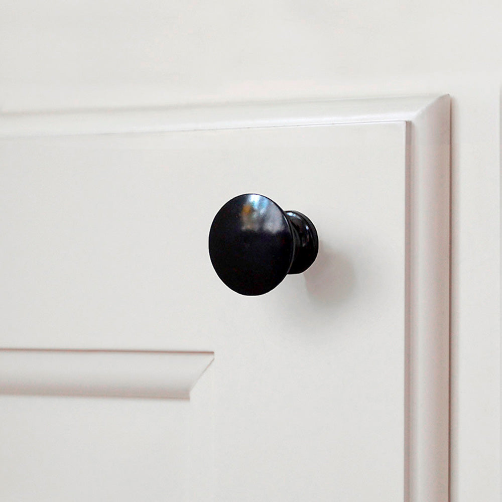 Udine knob - Black bakelite