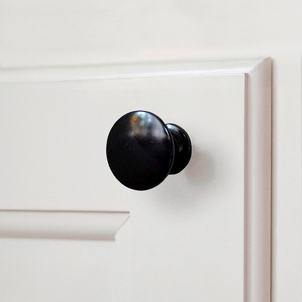 Udine knob - Black bakelite