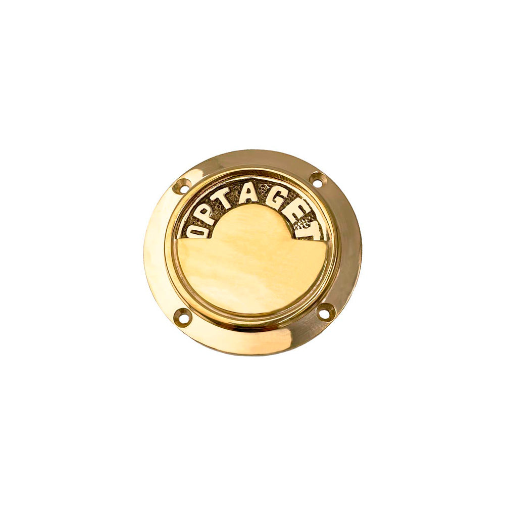 DSB toilet lock - Busy/ free - Polished brass