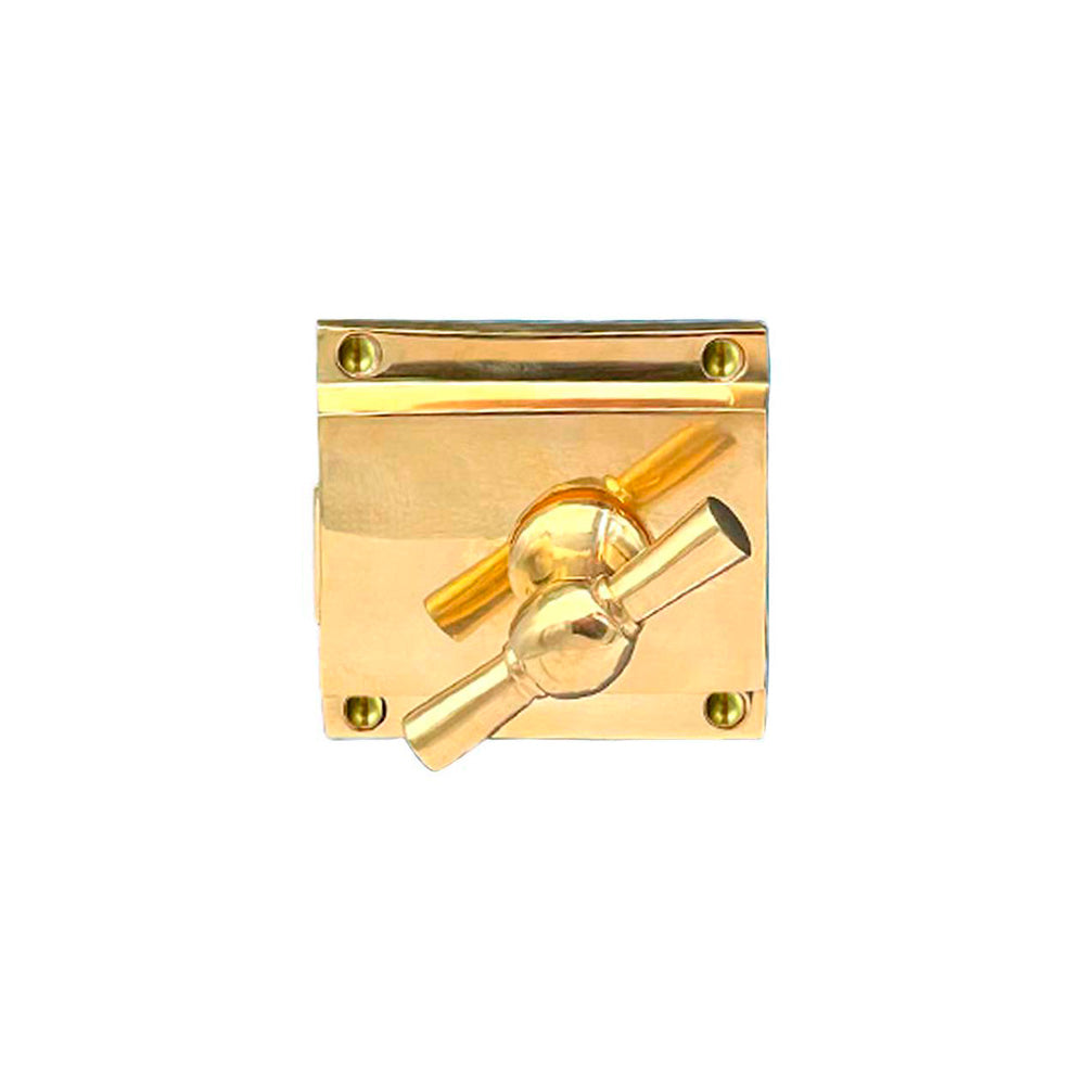 DSB toilet lock - Busy/ free - Polished brass
