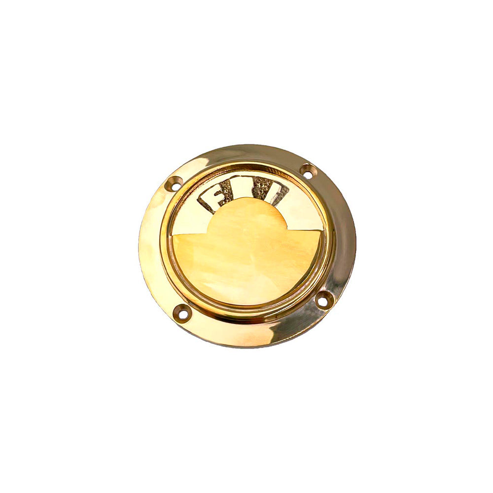 DSB toilet lock - Busy/ free - Polished brass
