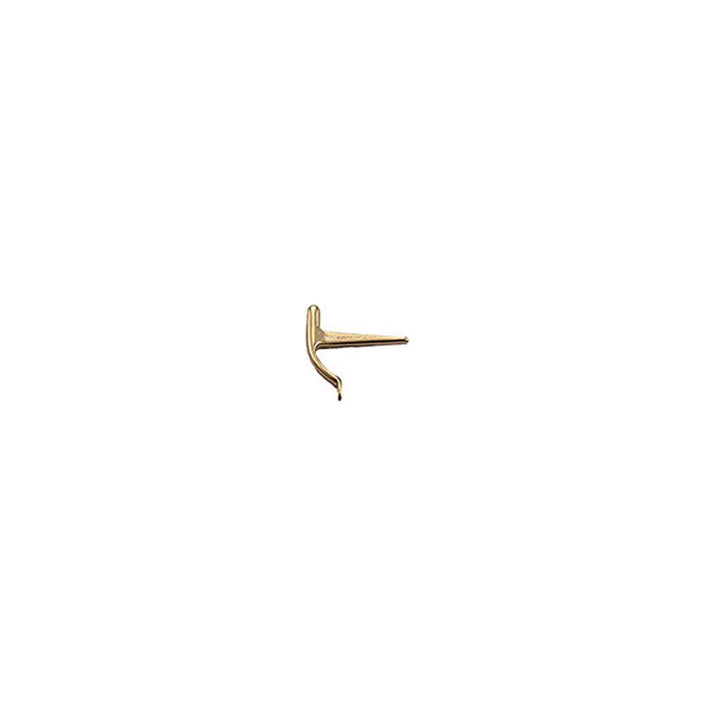 Storm hook with tail hook - Polished brass