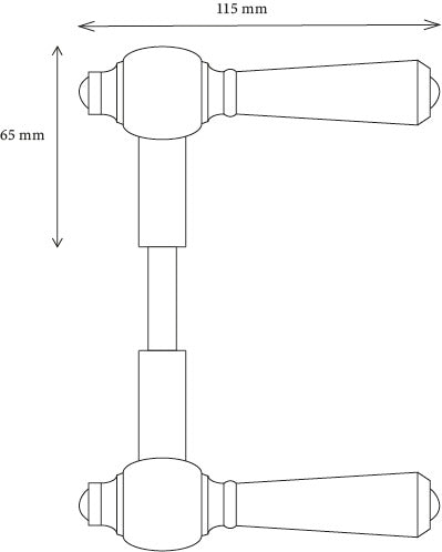 Østerbro dörrhandtag i mahogny med släta rosetter och nyckelskyltar