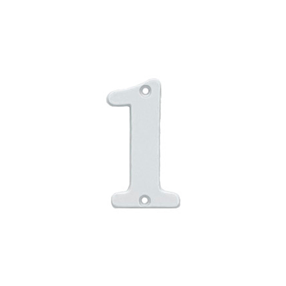 House number 0-9 bright brass 65 mm.