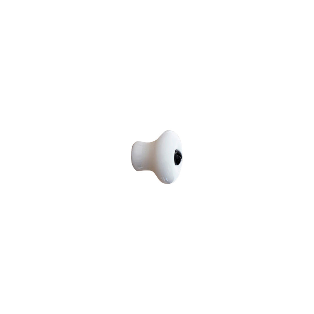Furniture knob porcelain 2037 - With black screw