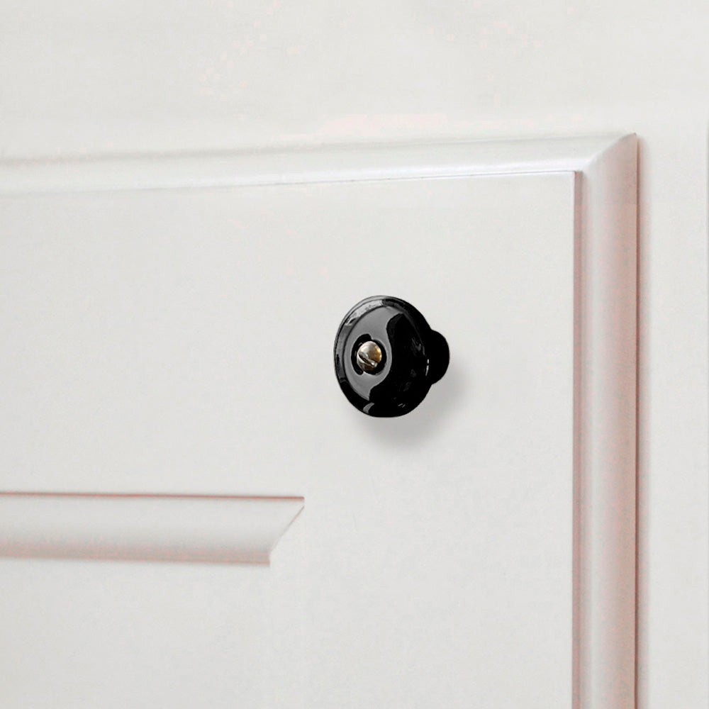 Porcelæn knop - Sort