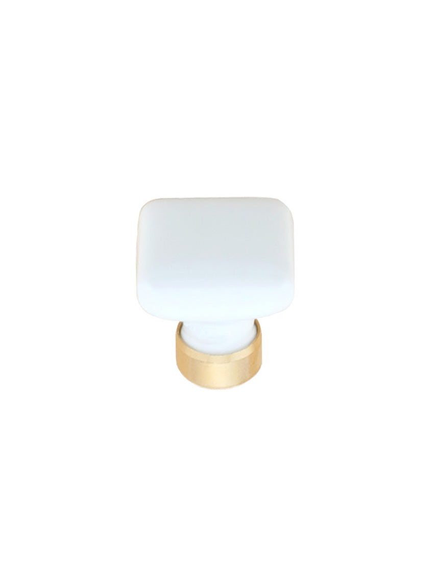 Furniture knob porcelain square