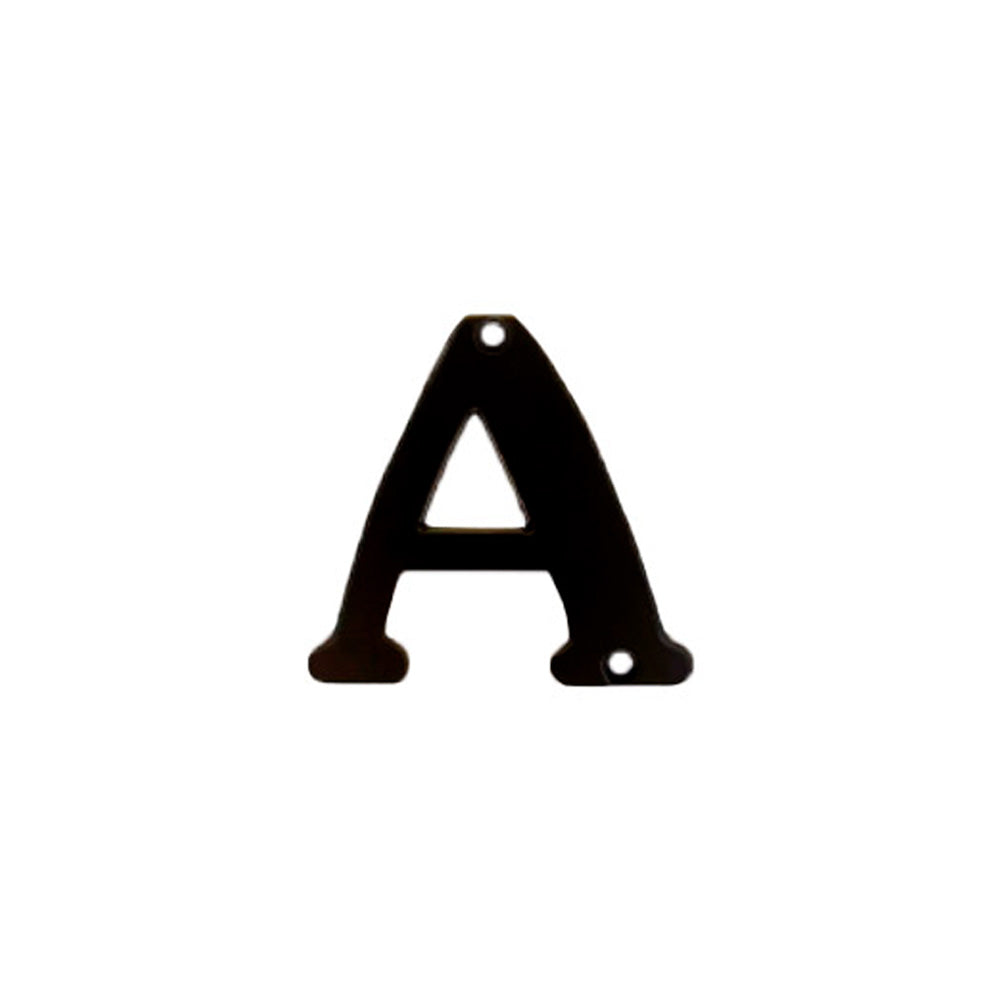 House number 0-9 bright brass 65 mm.