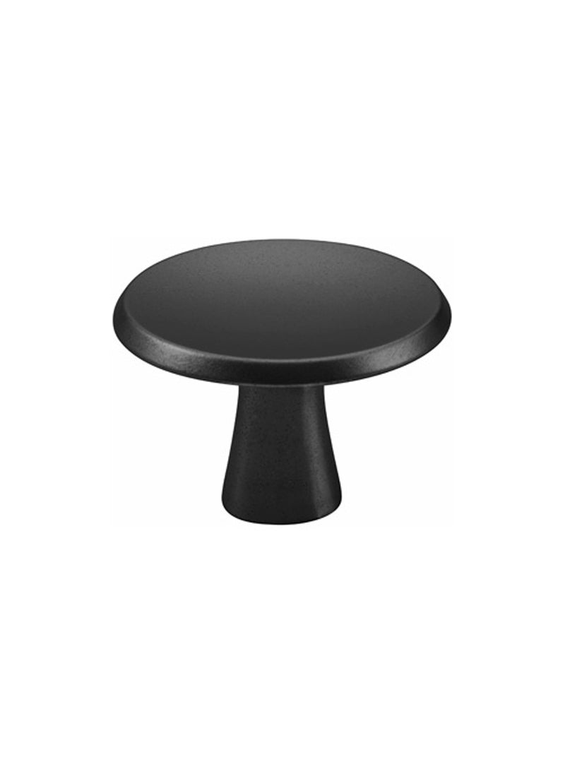 Round furniture knob in black