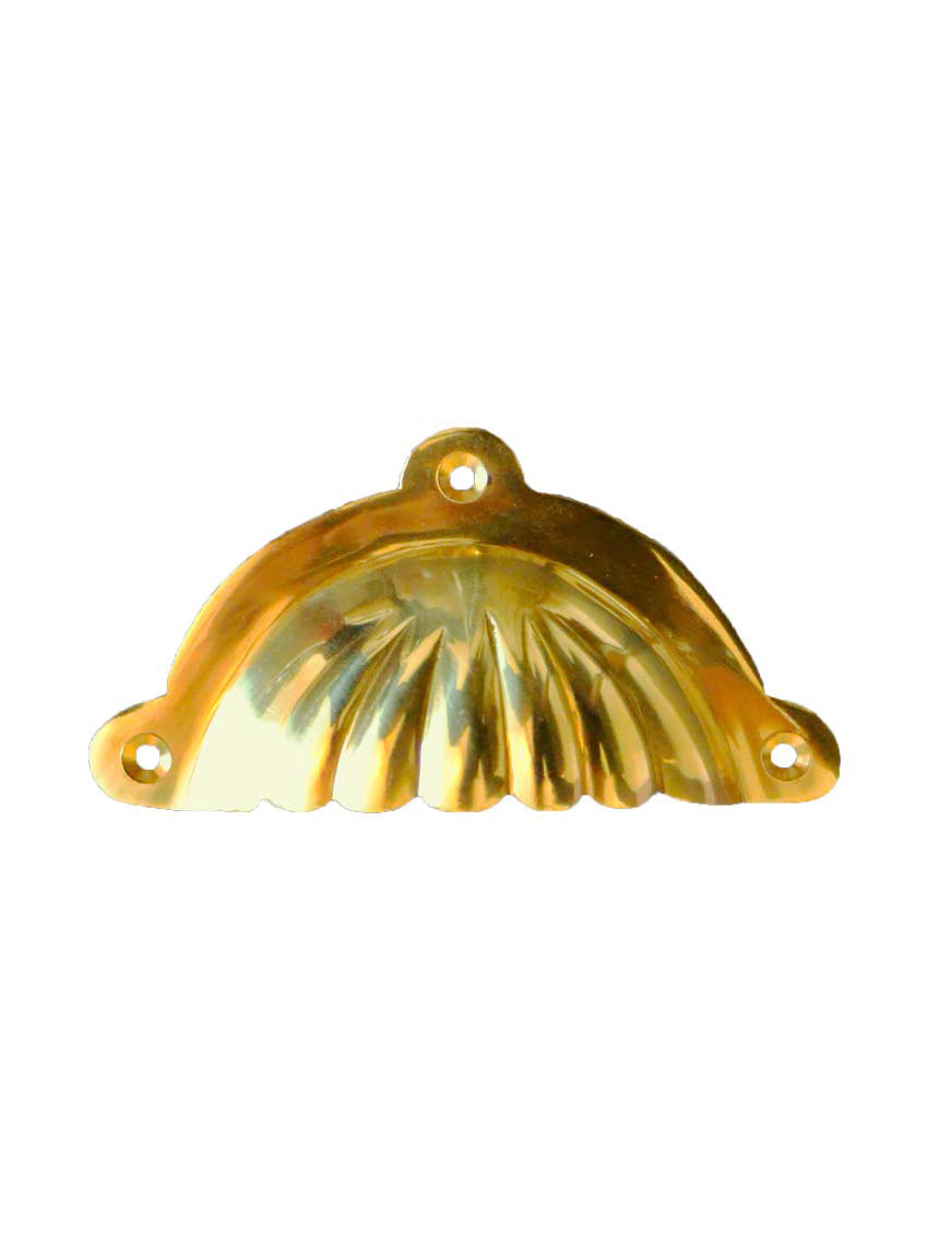Clam 516 grocery handle - Bright brass