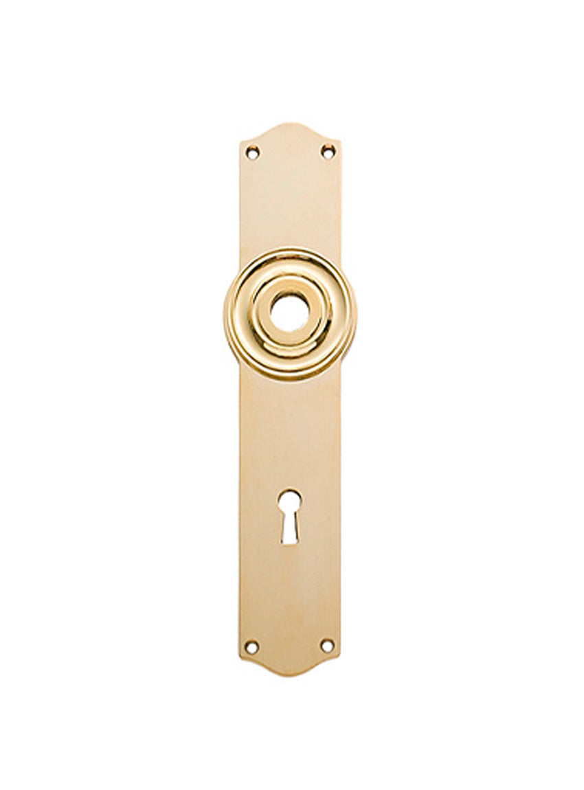 Skodsborg door handle bright brass