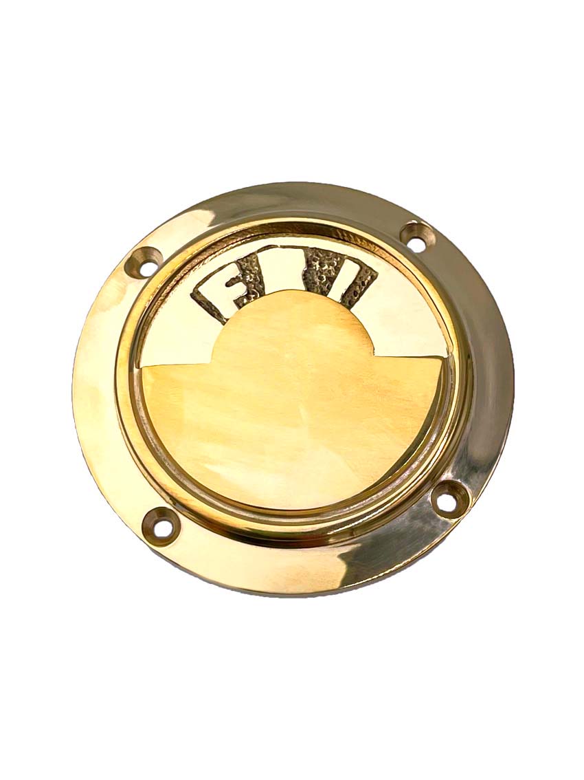 DSB toilet lock - Busy/ free - Polished brass