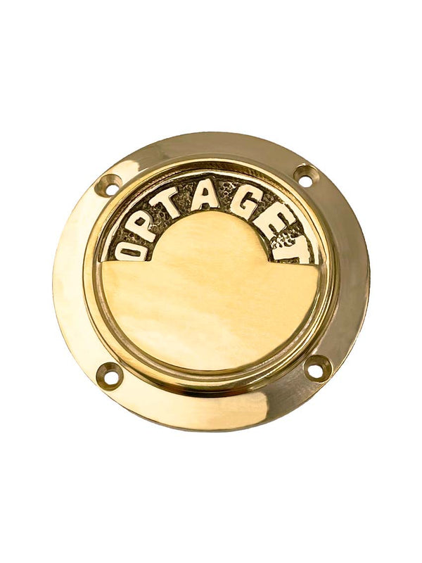 DSB toilet lock - Busy/ free - Polished brass